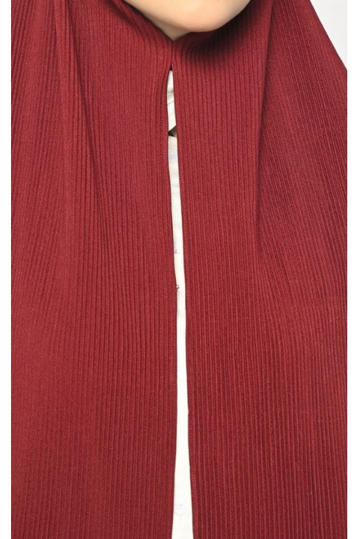 Suria Segitiga Instan Pleats Maroon